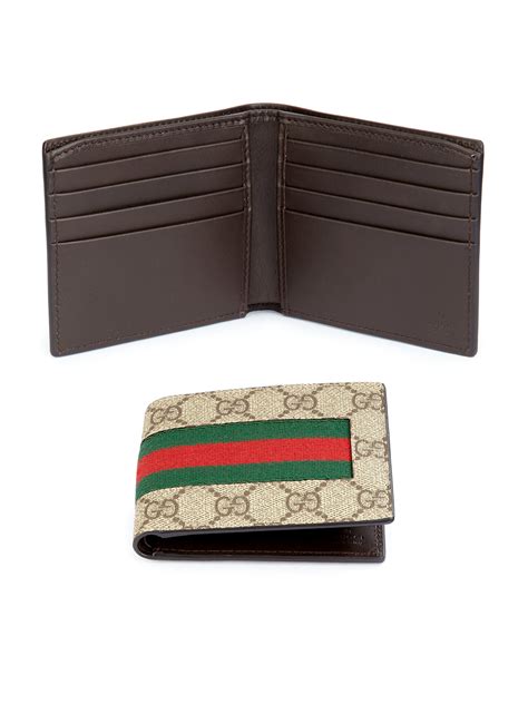 gucci canvas wallet mens